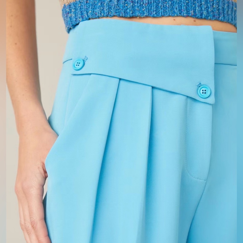 NWT Atoir High Waisted Tapered Natasha Trousers in Cerulean Blue. Size US 2 - Picture 3 of 11